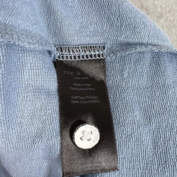 Rag & Bone Shirt Mens M Loopback Polo in Denim Blue - Picture 10 of 10